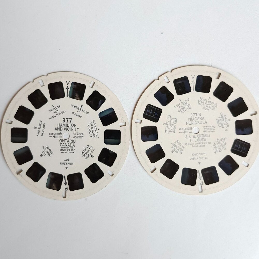 VINTAGE Hamilton and Surrounding Area View Master Reels x 2 Ontario Canada